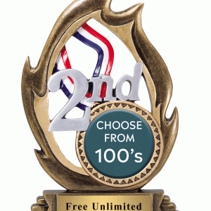 2nd Place Flame Insert Trophy