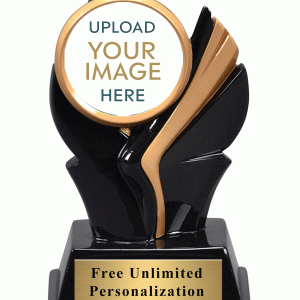 Black and Gold Wing Custom Insert Trophy