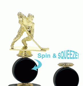 Sponge Spinner Riser Hockey Trophy